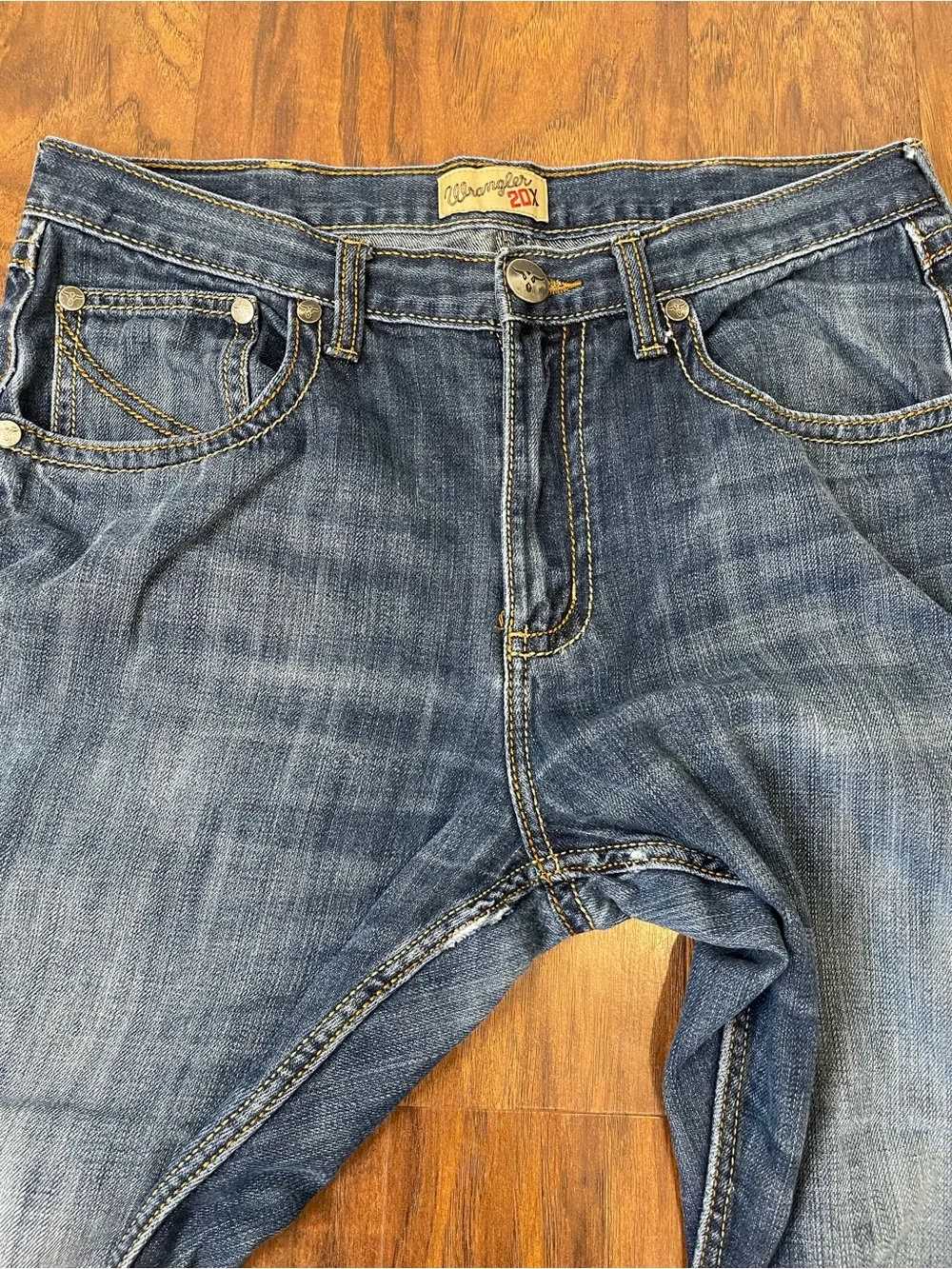 Wranglers 20X Mens Medium Dark Wash Denim Western Jeans Size 34x34 Regular